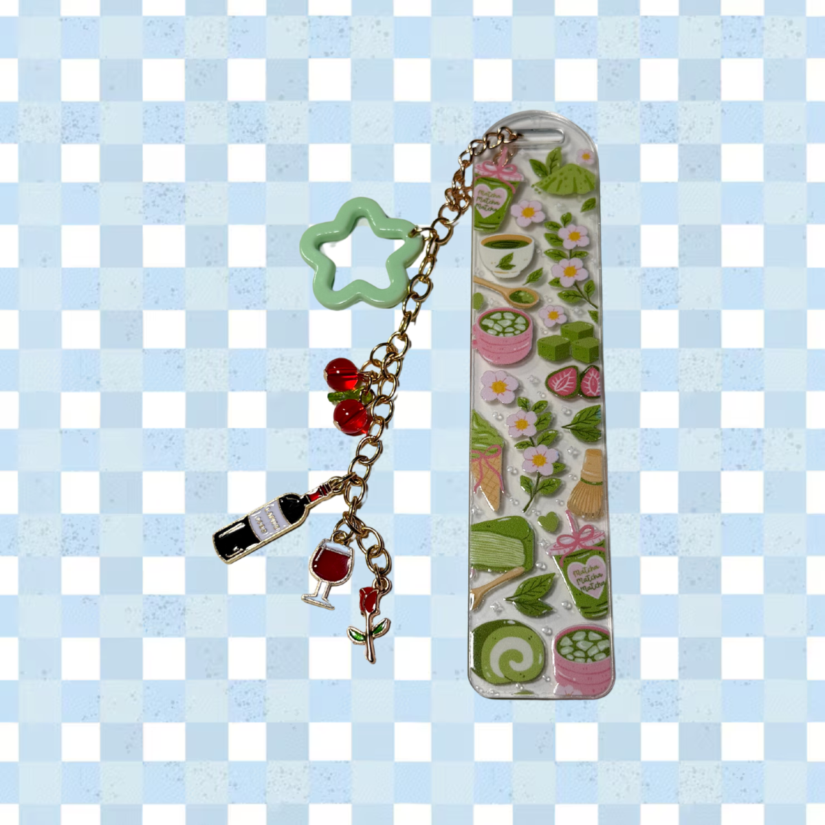 Matcha Bookmark with charm